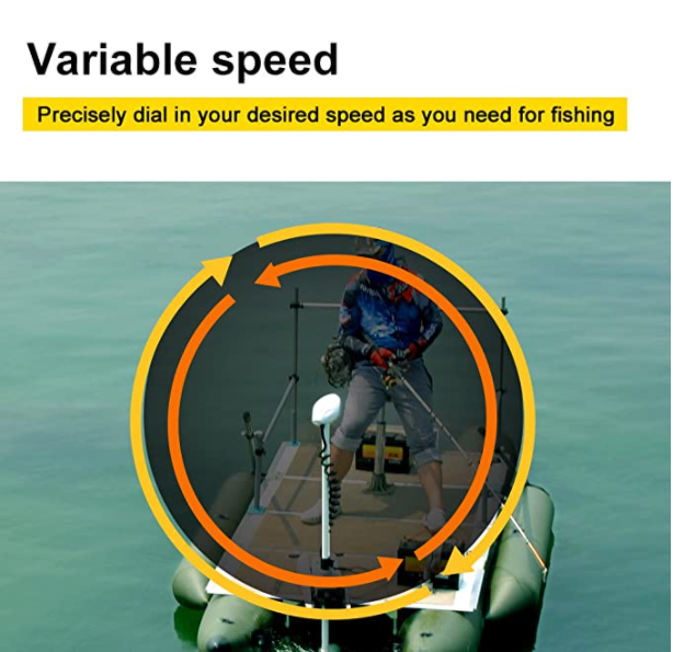 Haswing CaymanB 12V 55LBS 48in Bow Mount Trolling Motor – Wireless Remote & Foot Control, Quick Release
