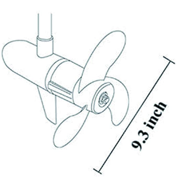 Haswing 65lbs 3-Blade Replacement Propeller for Transom Trolling Motor