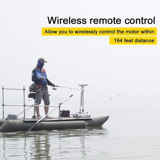 Haswing CaymanB 12V 55LBS 54in Bow Mount Trolling Motor – Wireless Remote