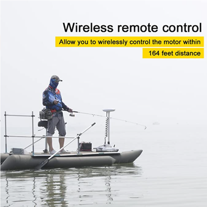 Haswing CaymanB 24V 80LBS 48in Bow Mount Trolling Motor – Wireless Remote & Wireless Foot Control, Quick Release